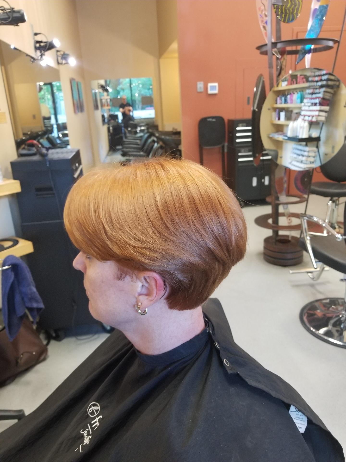 Beautiful copper hair color at Eurocuts salon